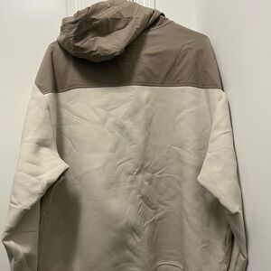 American Eagle Men's Beige and Taupe Hooded Jacket